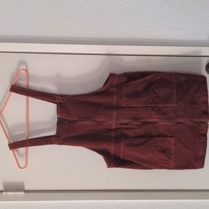 Burnt orange cord jumper dress. L (Wild Fable)